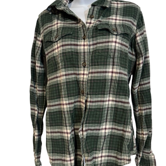Carhartt Tops - Carhartt Forest Green and Cream Plaid Shirt